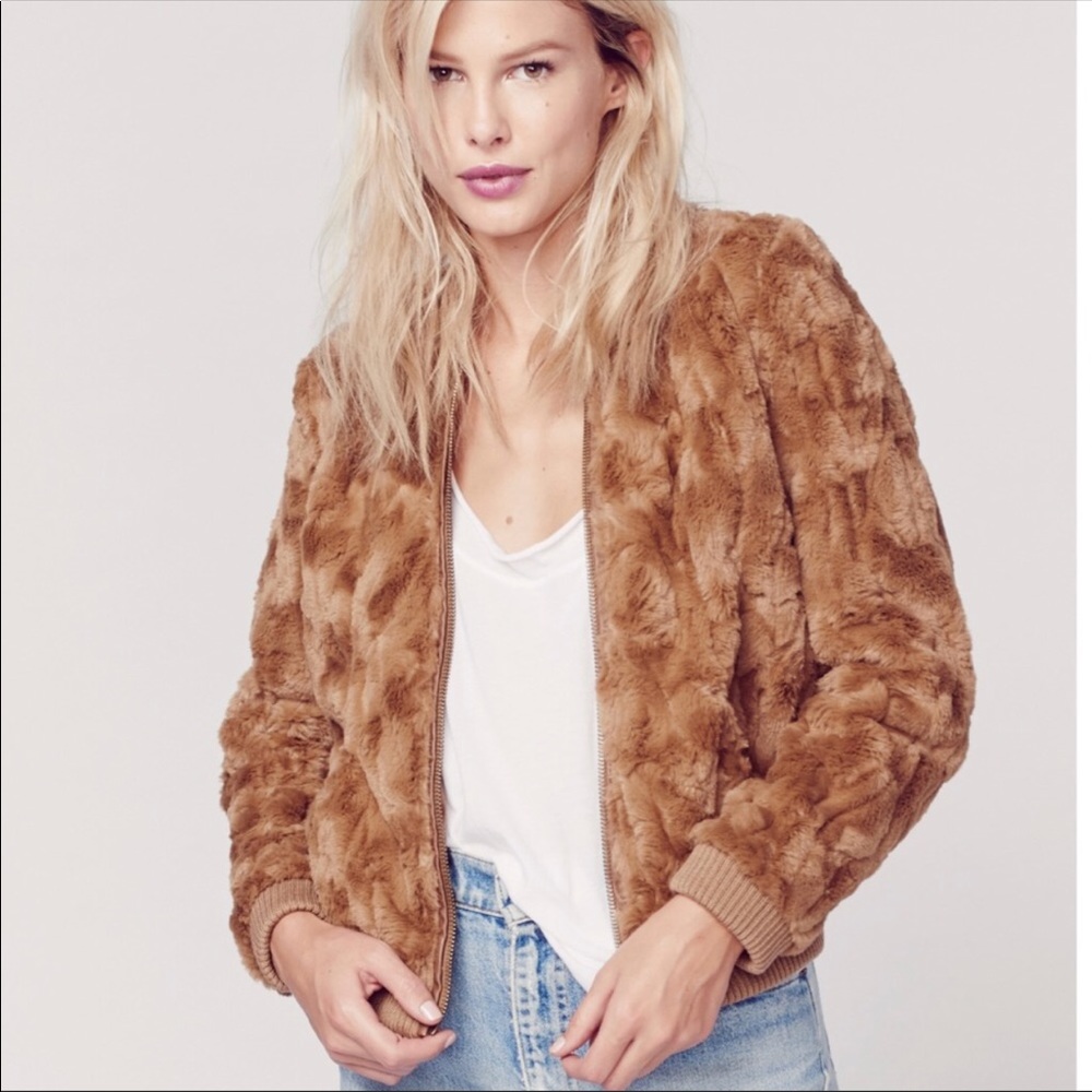 Chaser Faux Fur Cropped Jacket